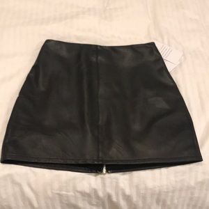 Lurelly Black Faux Leather Mini Skirt